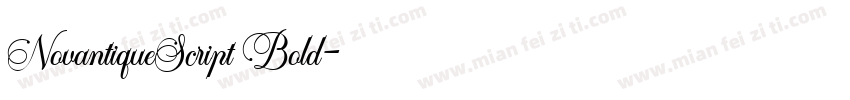 NovantiqueScript Bold字体转换